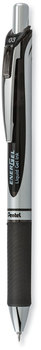 Pentel® EnerGel® RTX Retractable Liquid Gel Pen Extra-Fine 0.3 mm, Black Ink, Black/Silver Barrel, Dozen