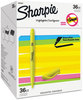 A Picture of product SAN-2003991 Sharpie® Pocket Style Highlighters Highlighter Value Pack, Yellow Ink, Chisel Tip, Barrel, 36/Pack