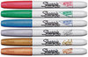 A Picture of product SAN-2029678 Sharpie® Metallic Fine Point Permanent Markers Bullet Tip, Blue-Green-Red, 6/Pack