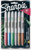 A Picture of product SAN-2029678 Sharpie® Metallic Fine Point Permanent Markers Bullet Tip, Blue-Green-Red, 6/Pack