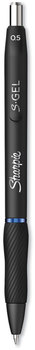 Sharpie® S-Gel™ High-Performance Pen Gel Retractable, Fine 0.5 mm, Blue Ink, Black Barrel, Dozen