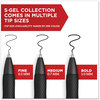 A Picture of product SAN-2096152 Sharpie® S-Gel™ High-Performance Pen Gel Retractable, Medium 0.7 mm, Blue Ink, Black Barrel, Dozen