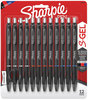 A Picture of product SAN-2096153 Sharpie® S-Gel™ High-Performance Pen Gel Retractable, Medium 0.7 mm, Assorted Ink Colors, Black Barrel, Dozen