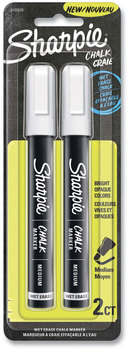 Sharpie® Wet-Erase Chalk Marker Medium Bullet Tip, White, 2/Pack