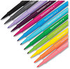 A Picture of product PAP-1928605 Paper Mate® Point Guard® Flair® Felt Tip Pen Porous Stick, Medium 0.7 mm, Assorted Tropical Vacation Ink and Barrel Colors, Dozen