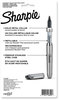 A Picture of product SAN-2135418 Sharpie® Fine Tip Permanent Marker Stainless Steel Single Case, Bullet Black, 5/Pack