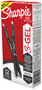 A Picture of product SAN-2140521 Sharpie® S-Gel™ High-Performance Pen Gel Retractable, Extra-Fine 0.38 mm, Black Ink, Barrel, Dozen