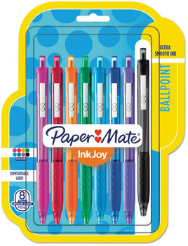 Paper Mate® InkJoy™ 300 RT Retractable Ballpoint Pen Medium 1 mm, Assorted Ink and Barrel Colors, 8/Pack