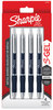 A Picture of product SAN-2153654 Sharpie® S-Gel™ Premium Metal Barrel Pen Gel Retractable, Medium 0.7 mm, Black Ink, Blue 4/Pack