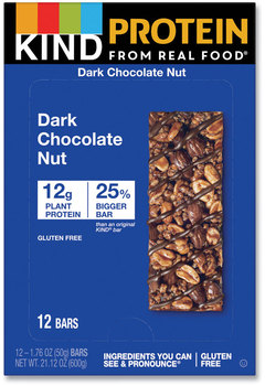 KIND Protein Bars Double Dark Chocolate, 1.76 oz, 12/Pack