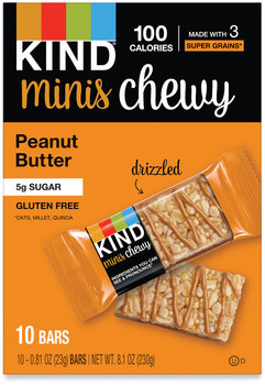 KIND Minis Chewy Peanut Butter, 0.81 oz 10/Pack