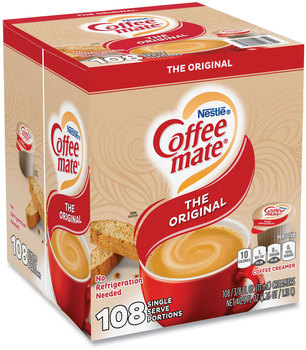 Coffee mate® Liquid Creamer Mini Cups. 0.38 oz. Original flavor. 108 cups/carton.