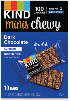 KIND Minis Chewy Dark Chocolate, 0.81 oz,10/Pack