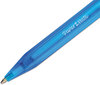 A Picture of product PAP-1951253 Paper Mate® InkJoy™ 100 RT Retractable Ballpoint Pen Medium 1 mm, Blue Ink, Translucent Barrel, Dozen