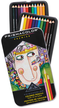 Prismacolor® Premier® Colored Pencil 3 mm, 2B, Assorted Lead and Barrel Colors, 24/Pack