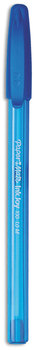 Paper Mate® InkJoy™ 100 Ballpoint Stick Pen Medium 1 mm, Blue Ink, Translucent Barrel, Dozen