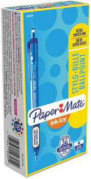 Paper Mate® InkJoy™ 300 RT Retractable Ballpoint Pen Medium 1 mm, Blue Ink, Barrel, Dozen