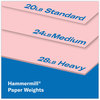 A Picture of product HAM-103382 Hammermill® Colors Print Paper 20 lb Bond Weight, 8.5 x 11, Pink, 500/Ream