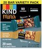 A Picture of product KND-27964 KIND Minis Dark Chocolate Nuts and Sea Salt/Caramel Almond Salt, 0.7 oz, 20/Pack