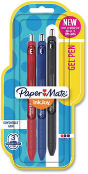 Paper Mate® InkJoy™ Gel Retractable Pen Medium 0.7 mm, Assorted Ink and Barrel Colors, 3/Pack