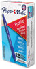 A Picture of product PAP-2095462 Paper Mate® Profile™ Retractable Ballpoint Pen Medium 1 mm, Blue Ink, Translucent Barrel, Dozen
