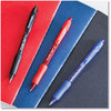 A Picture of product PAP-2095463 Paper Mate® Profile™ Retractable Gel Pen Medium 0.7 mm, Red Ink, Translucent Barrel, Dozen