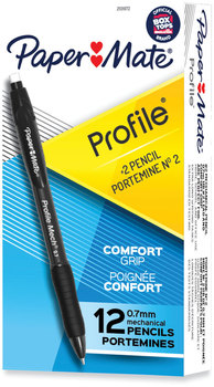 Paper Mate® Profile Mechanical Pencils 0.7 mm, HB (#2), Black Lead, Barrel, Dozen