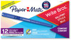 A Picture of product PAP-2124506 Paper Mate® Write Bros.® Grip Ballpoint Pen Stick, Medium 1 mm, Blue Ink, Barrel, Dozen