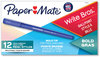 A Picture of product PAP-2124513 Paper Mate® Write Bros.® Ballpoint Pen Stick, Bold 1.2 mm, Blue Ink, Barrel, Dozen