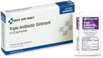 PhysiciansCare® by First Aid Only® Antibiotic Ointment Kit Refill Triple Packet, 12/Box