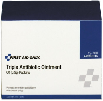 First Aid Only™ Antibiotic Ointment Triple 0.5 g Packet, 60/Box