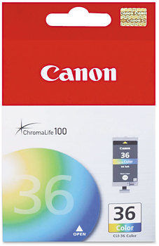 Canon® CLI36 Ink Tank 1511B002 (CLI-36) 100 Page-Yield, Tri-Color
