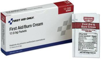 PhysiciansCare® by First Aid Only® Antibiotic Ointment Kit Refill Burn Cream Packets, 0.1 g Packet, 12/Box