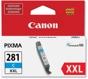 Canon® CLI-281 XXL Ink 1980C001 (CLI-281XXL) ChromaLife100 Cyan