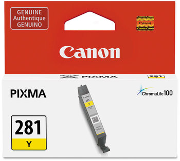 Canon® CLI-281 Ink 2090C001 (CLI-281) ChromaLife100+ 259 Page-Yield, Yellow