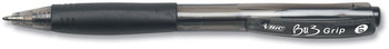 BIC® BU3™ Retractable Ballpoint Pen Medium 1 mm, Black Ink, Smoke/Black Barrel, 18/Pack