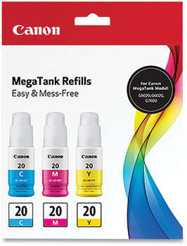 Canon® GI-20 Ink 3394C003 (GI-20) Cyan/Magenta/Yellow
