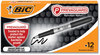 A Picture of product BIC-GAPM11BLK BIC® PrevaGuard™ Permanent Marker Fine Bullet Tip, Black, 12/Pack