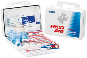 PhysiciansCare® by First Aid Only® Office Kit for Up to 25 People, 131 Pieces, Plastic Case
