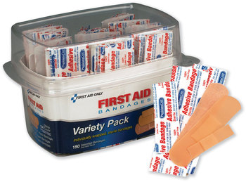 PhysiciansCare® by First Aid Only® Bandage Box Kit Bandages, Assorted, 150 Pieces/Kit
