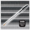 A Picture of product BIC-MS500EBLK BIC® Cristal® Xtra Smooth Ballpoint Pen Stick, Medium 1 mm, Black Ink, Clear Barrel, 500/Pack