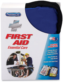 PhysiciansCare® by First Aid Only® Soft Sided Kit Soft-Sided for up to 10 People, 95 Pieces, Fabric Case