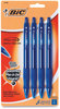 A Picture of product BIC-VLGBP41BLU BIC® GLIDE™ Bold Retractable Ball Pen Ballpoint 1.6 mm, Blue Ink, Translucent Barrel, 4/Pack