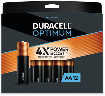 Duracell® Optimum Batteries Alkaline AA 12/Pack