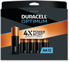 A Picture of product DUR-OPT1500B12 Duracell® Optimum Batteries Alkaline AA 12/Pack
