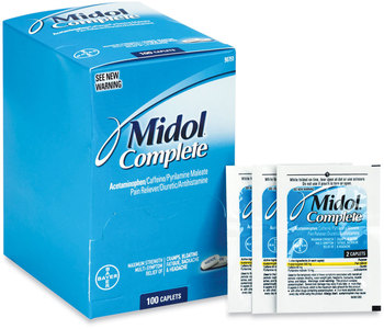 Midol® Complete Menstrual Caplets Two-Pack, 50 Packs/Box