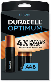 Duracell® Optimum Batteries Alkaline AA 8/Pack