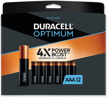 Duracell® Optimum Batteries Alkaline AAA 12/Pack