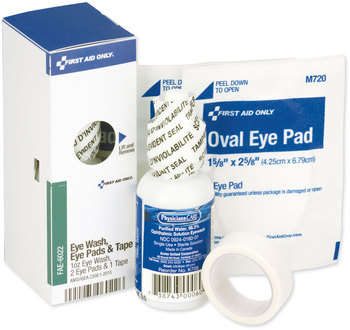 First Aid Only™ SmartCompliance Eye Wash, Pads and Tape Refill Eyewash Set with Eyepads Adhesive 4 Pieces