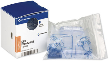 First Aid Only™ SmartCompliance Rescue Breather Face Shield CPR and Breathing Barrier, Plastic, One Size Fits All